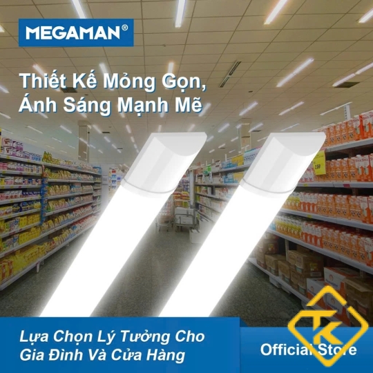 Đèn Led Bán Nguyệt Batten 1m2 Megaman MXL2129 60W 6500K Siêu Sáng Tiết Kiệm Điện