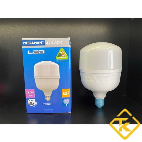 Bóng đèn LED trụ T Bulb Megaman đuôi E27 30W 40W siêu sáng
