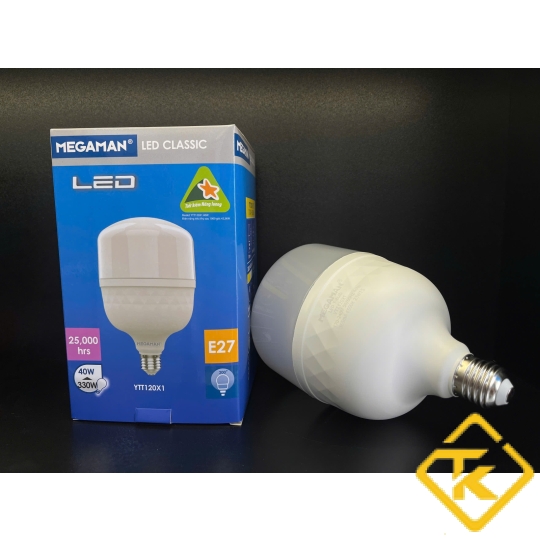 Bóng đèn LED trụ T Bulb Megaman đuôi E27 30W 40W siêu sáng