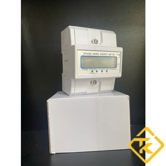 Công tơ điện tử 3 pha 4 dây trực tiếp 100A TAIYE/EARU - dạng thanh ray  DTS024/EA771